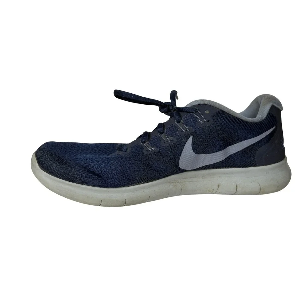 Nike Free RN 2017 Running Shoes Women 11 Lightweight Mesh Navy Blue 880840-404